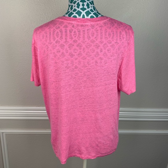 Rodebjer Linen Ninja Tee T Shirt Strong Pink L - Picture 3 of 7